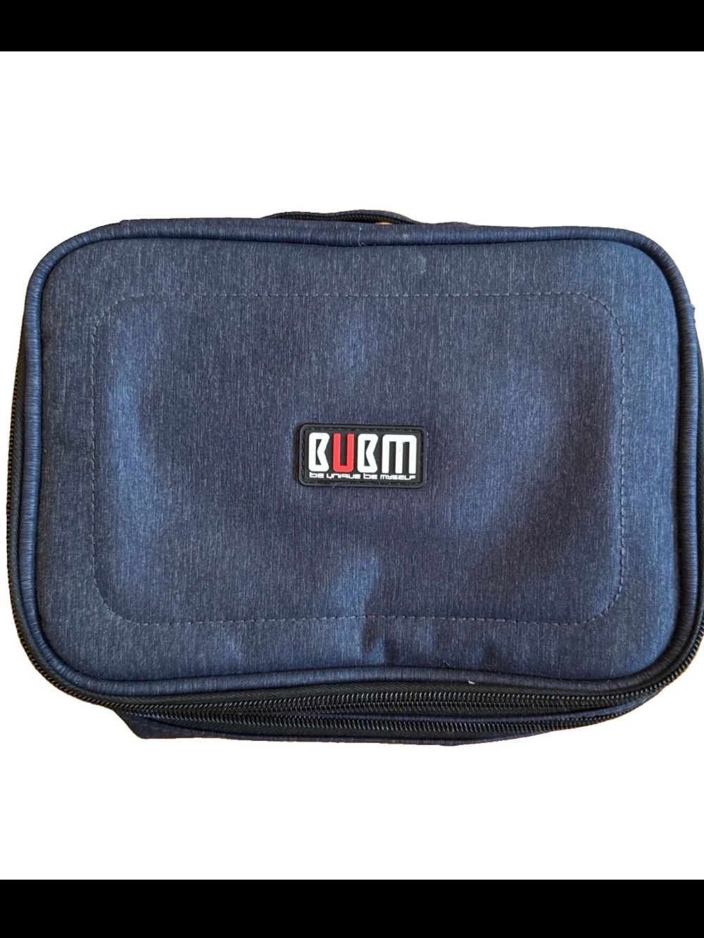 BUBM Be Unique Be Myself 2 Section Electronics Organizer Travel Case $58 Gray